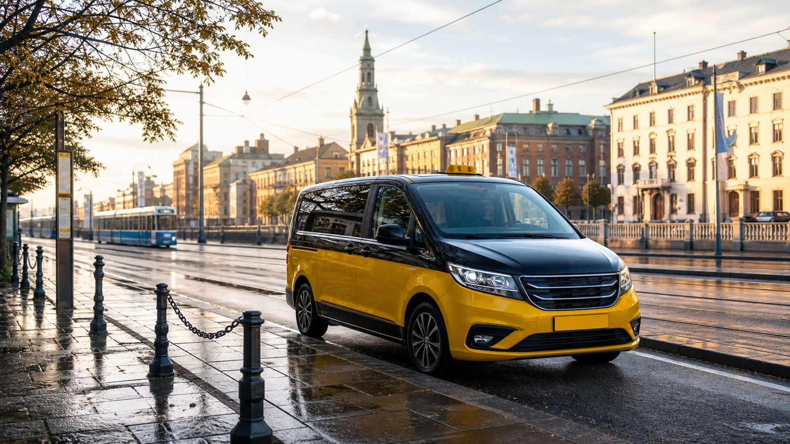Modern skoltaxi i Göteborg